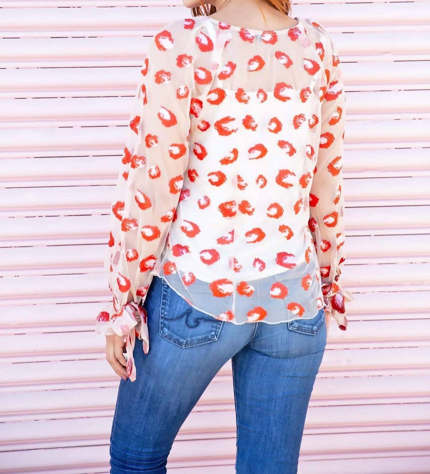 Eva Franco - Cheetah Mash Embroidered Top