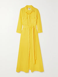 L'Agence - Cameron Linen Shirt Dress