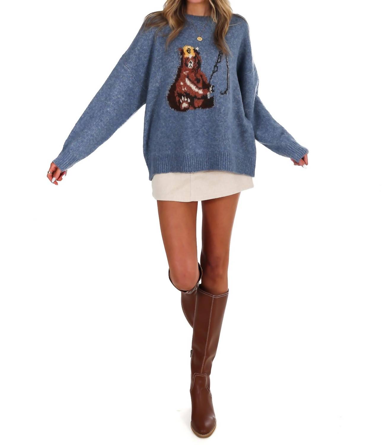 Bailey Rose - Fishing Bear Sweater