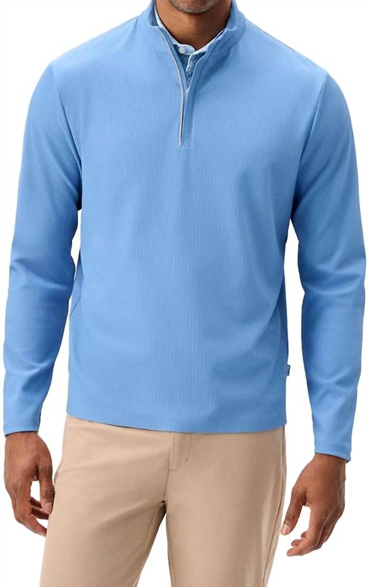 Johnnie-O - Hoppin Ribbed Knit Performance 1/4 Zip Pullover Sweatshirt