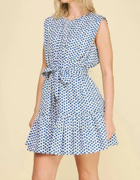 Pinch - Polka Dot Ruffle Bottom Mini Dress