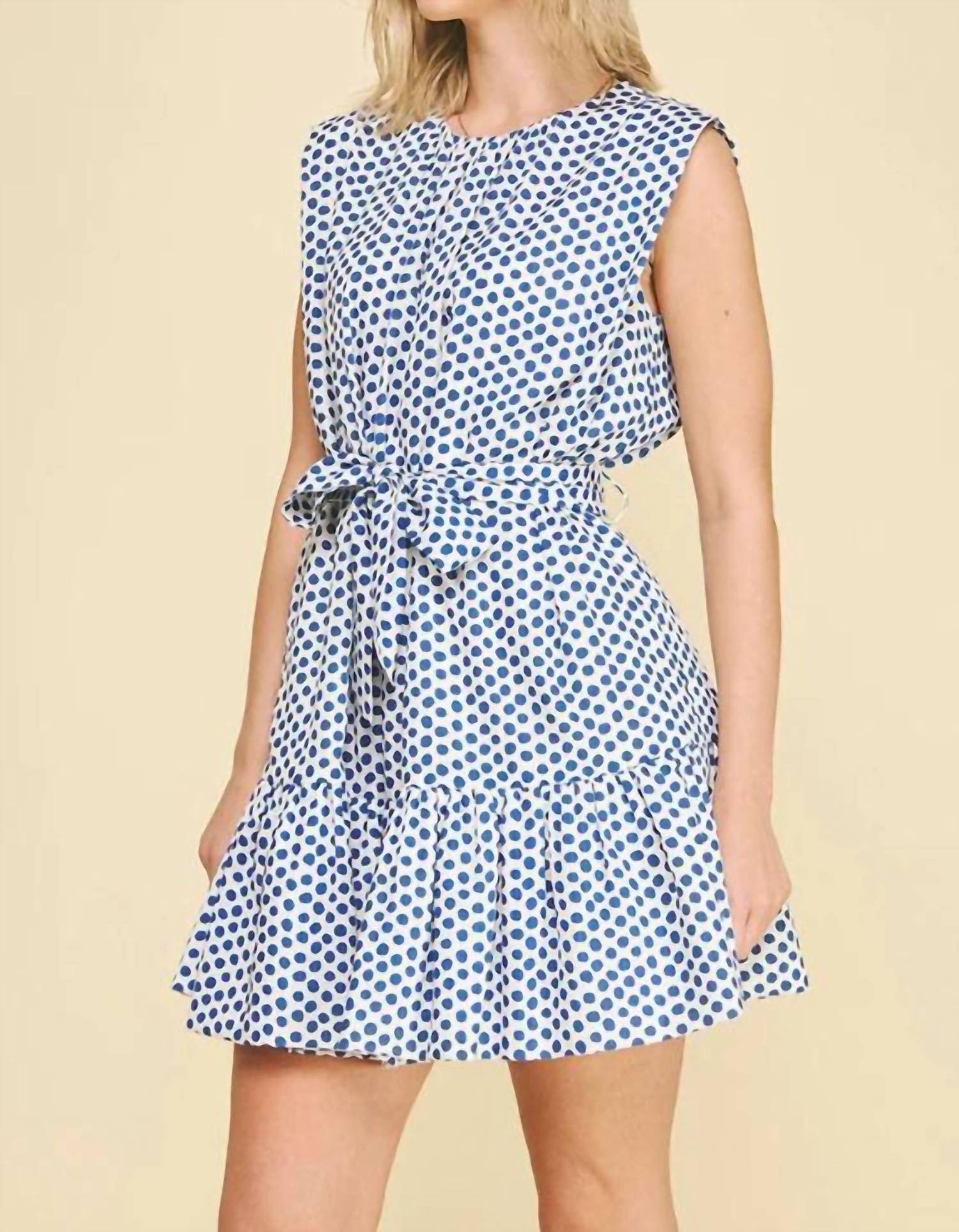 Pinch - Polka Dot Ruffle Bottom Mini Dress
