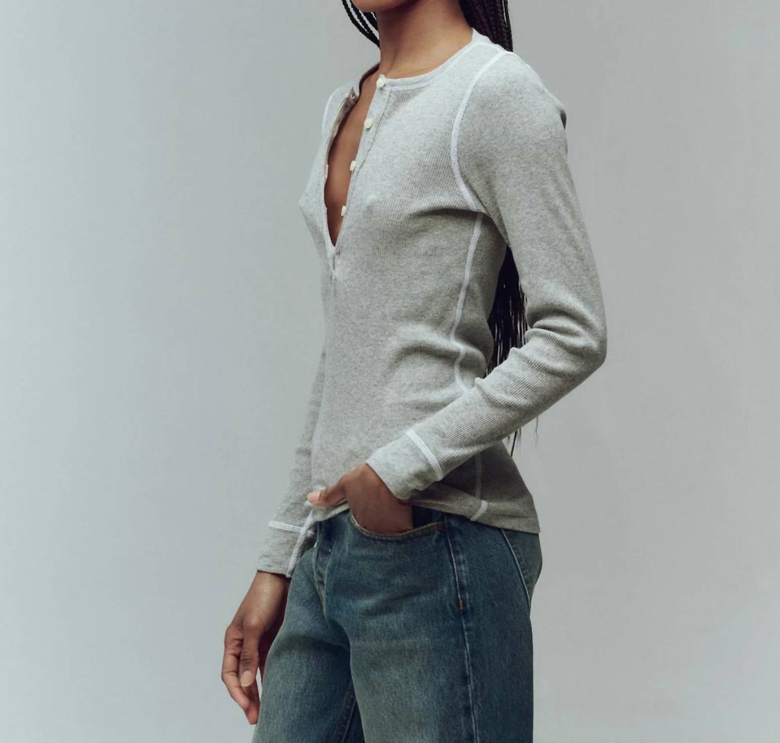 The Great. - Baby Rib Henley Tee