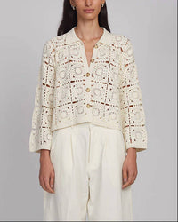 Eleven Six - Tasha Crop Crochet Jacket