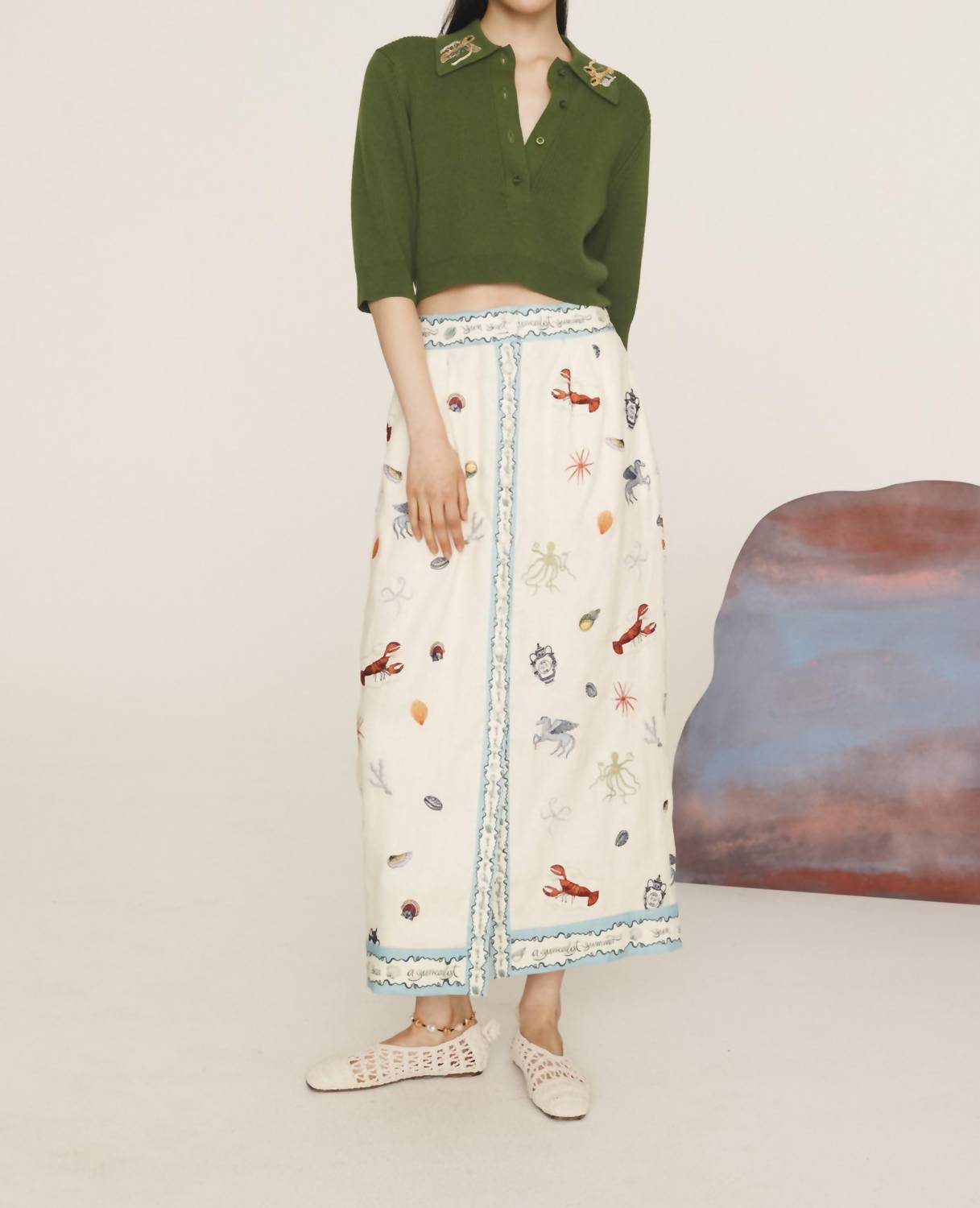 Aeropostale - Sandy Embroidered Skirt