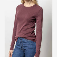 Lilla P - Long Sleeve Raw Edge Crewneck