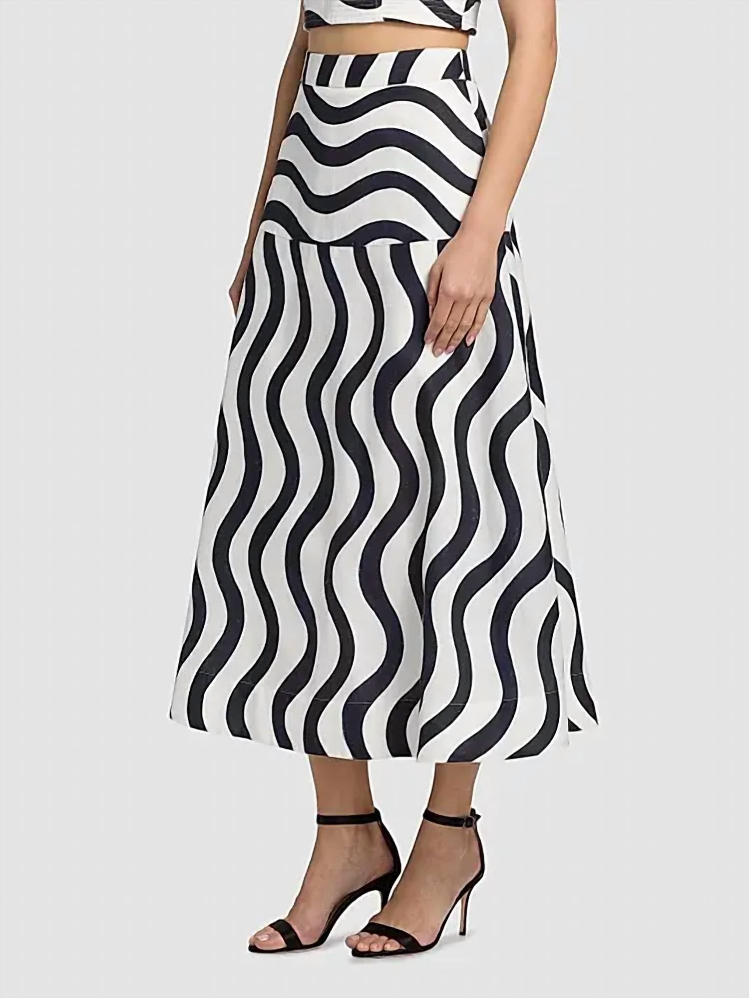 Milly - Lona Printed Midi Skirt