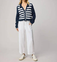 Splendid - Nicolette Striped Polo Cardigan