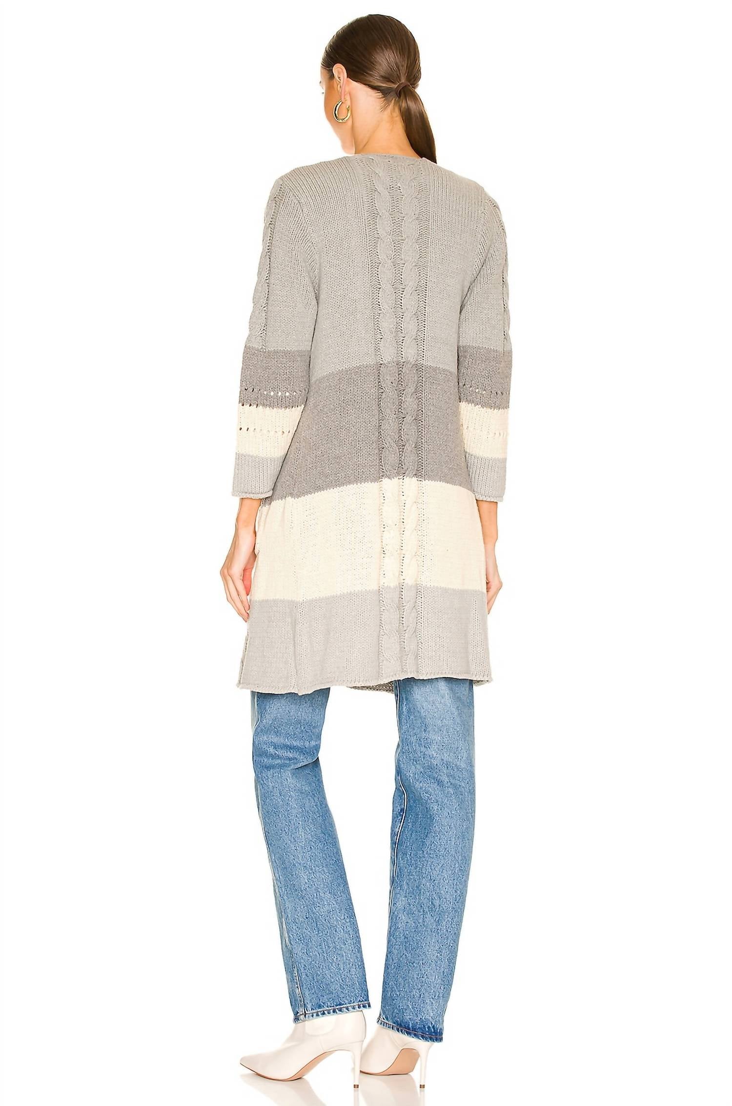 Chaser - Open Front Duster Sweater With Pockets