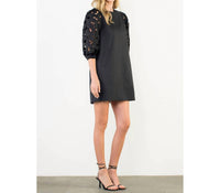Thml - Eyelet Sleeve Mini Dress