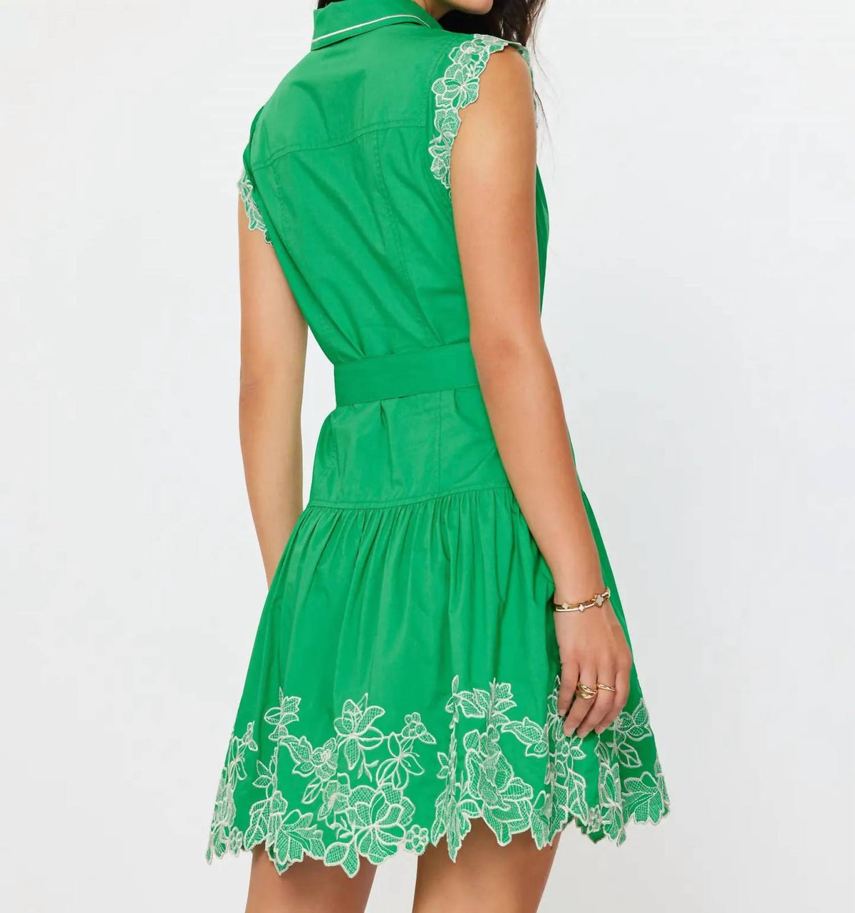 Current Air - Floral Embroidered Mini Dress