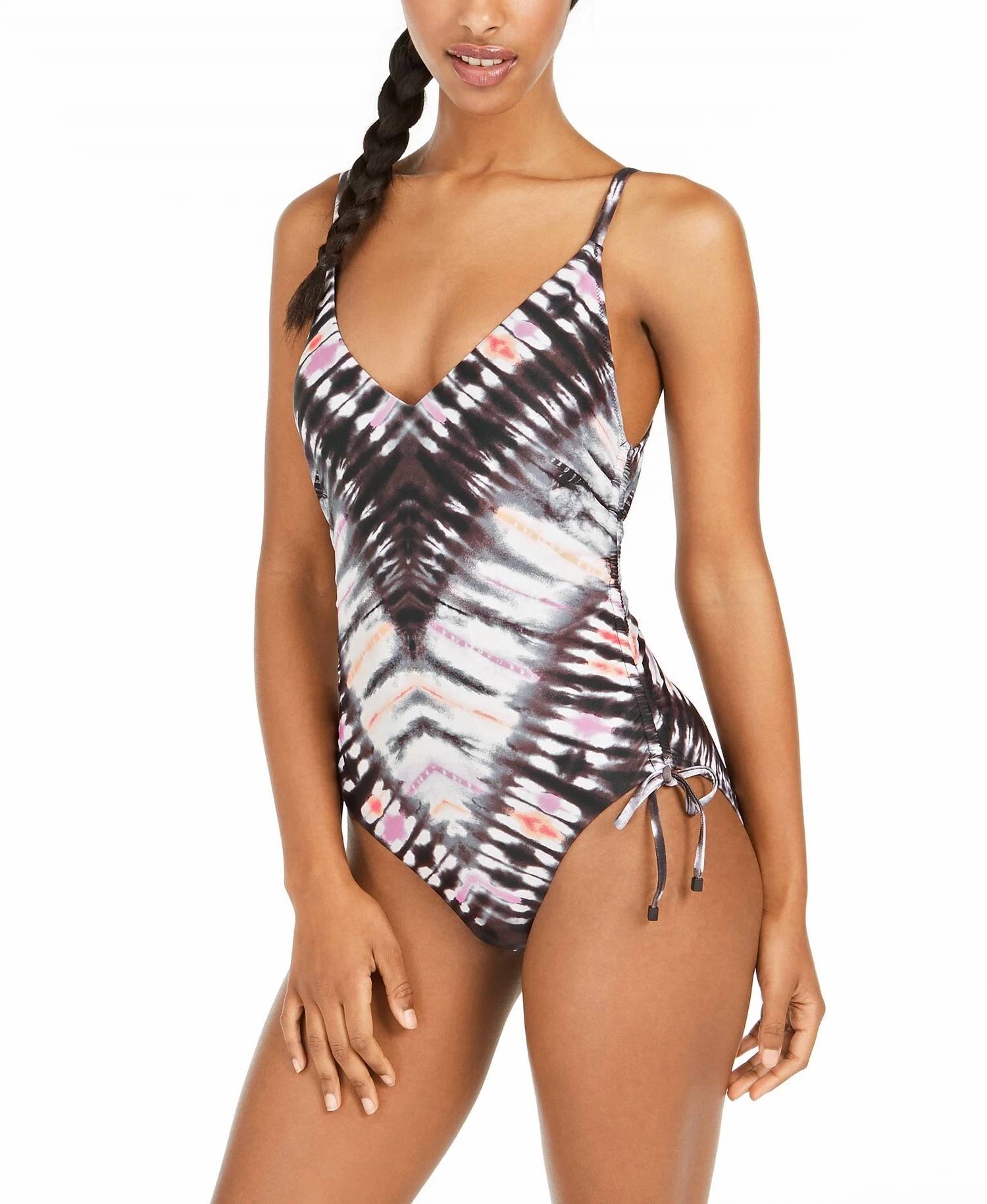 Bar Iii - Tie Dyed Low Back One Piece Swimsuit