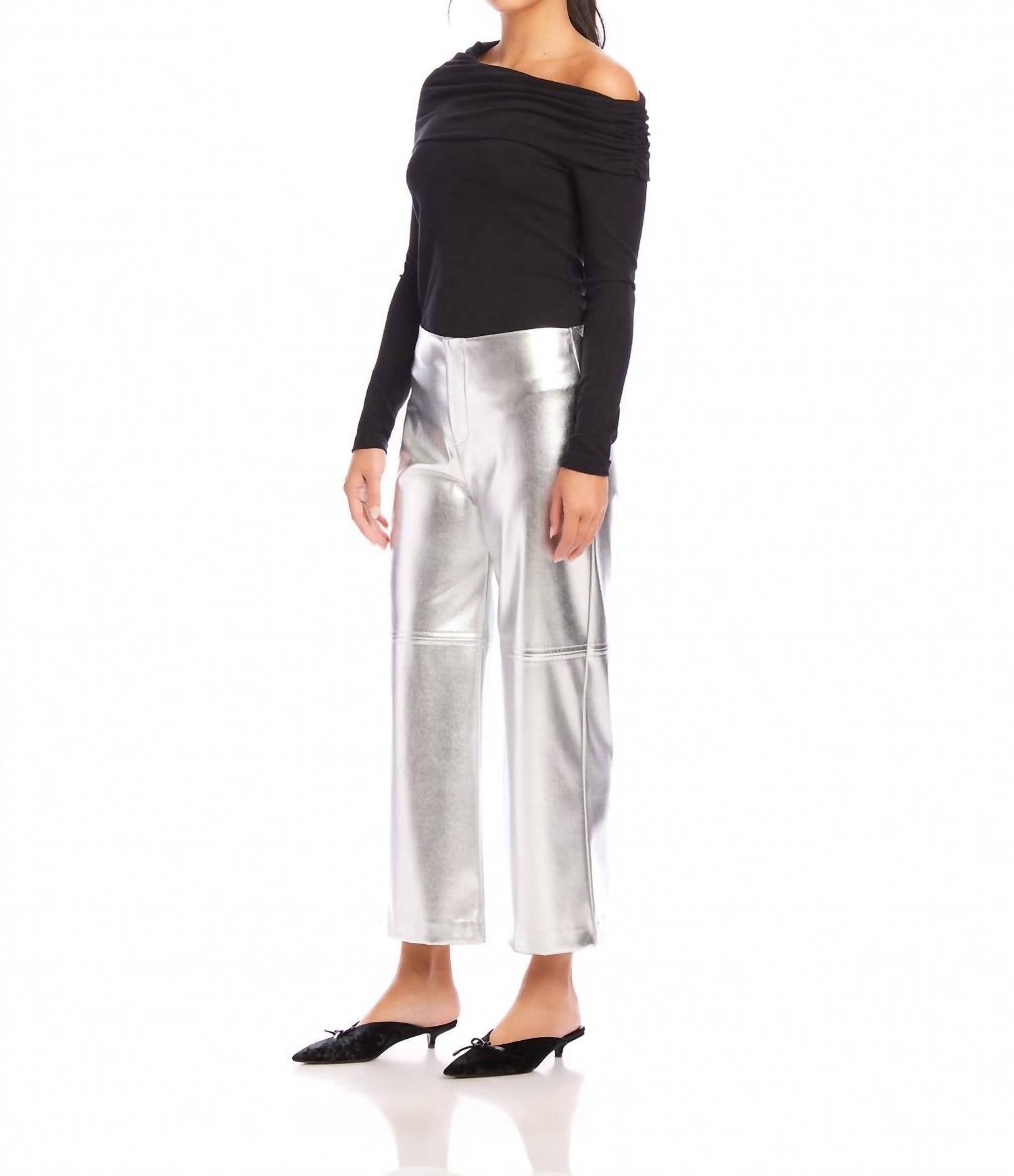 Fifteen Twenty - Faux Leather Cropped Pants