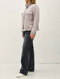 Be Cool - Cropped Utility Zipper Safari Jacket