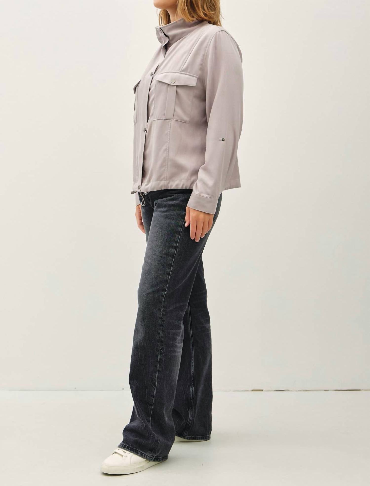 Be Cool - Cropped Utility Zipper Safari Jacket