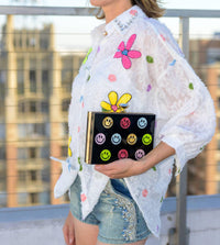 Timmy Woods Beverly Hills - Alba-puff Art-to-wear Floral Blouse