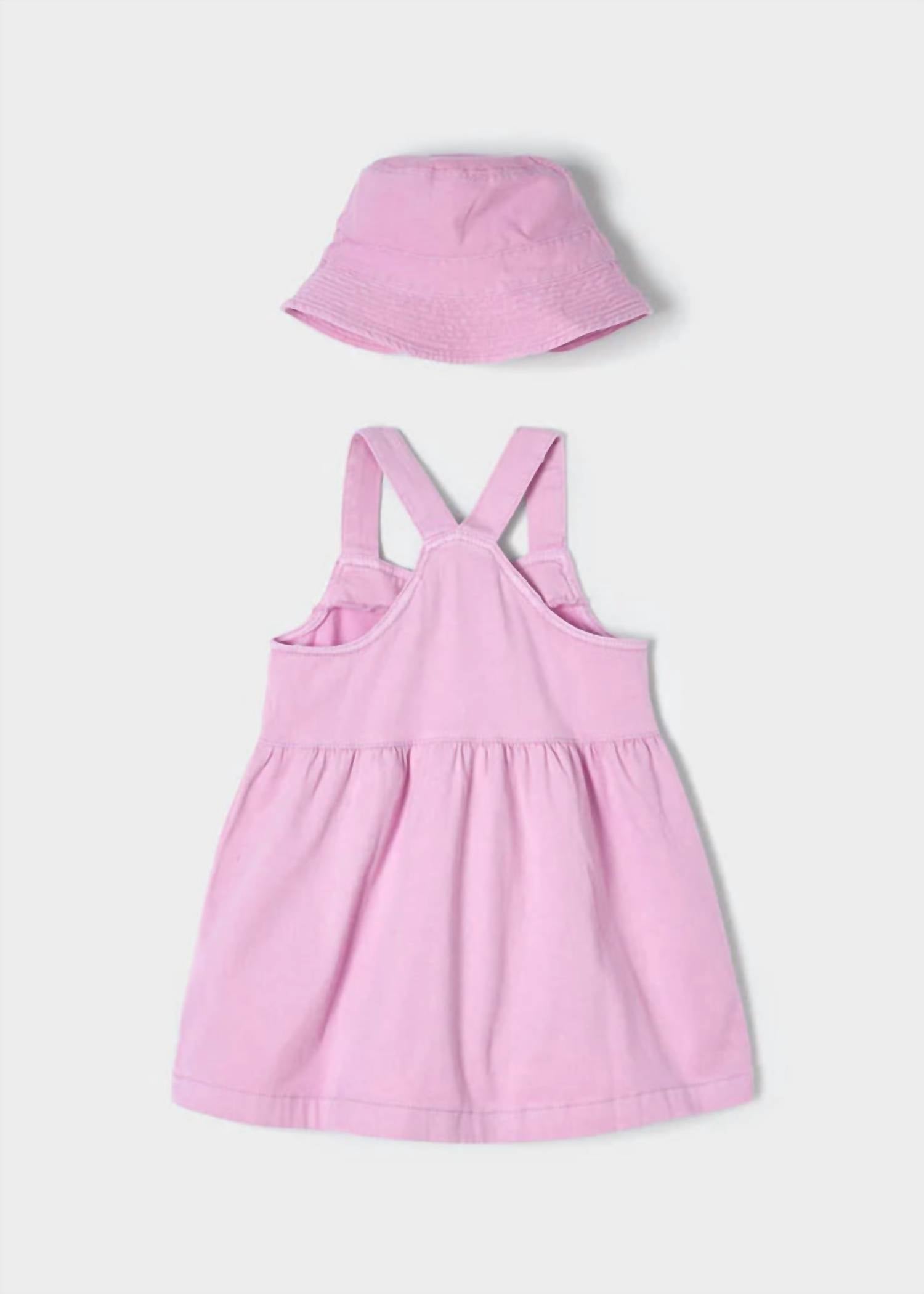 Mayoral - Girls' Pinafore Dress And Hat Set