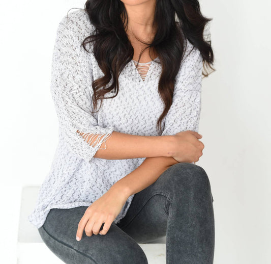 French Kyss - Kendall Raw Cut Crochet Top