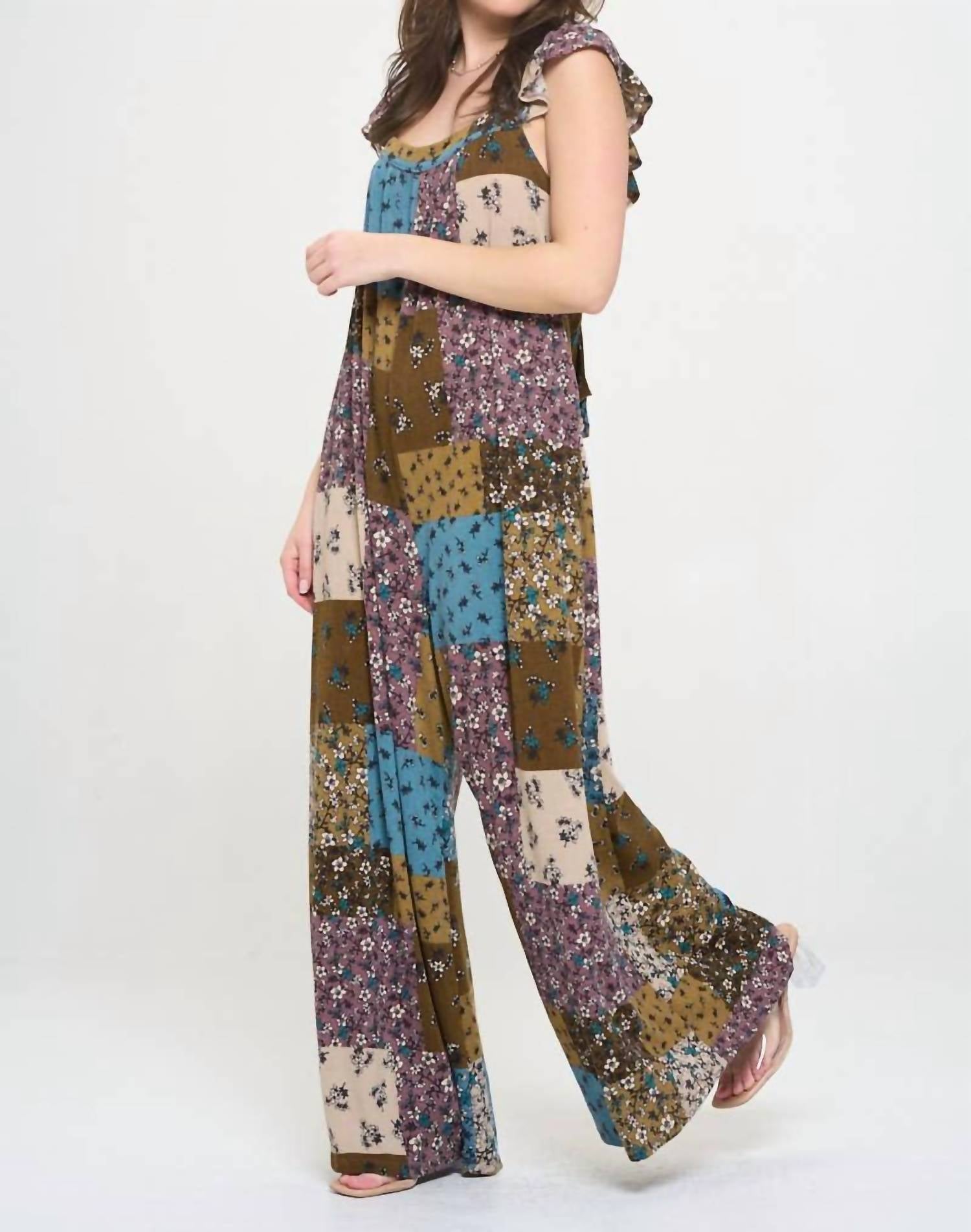 Jade By Jane - Ruffle Knit Maxi Jumpsuit