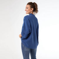 Coco + Carmen - Funnel Neck Sweater with Button Detail