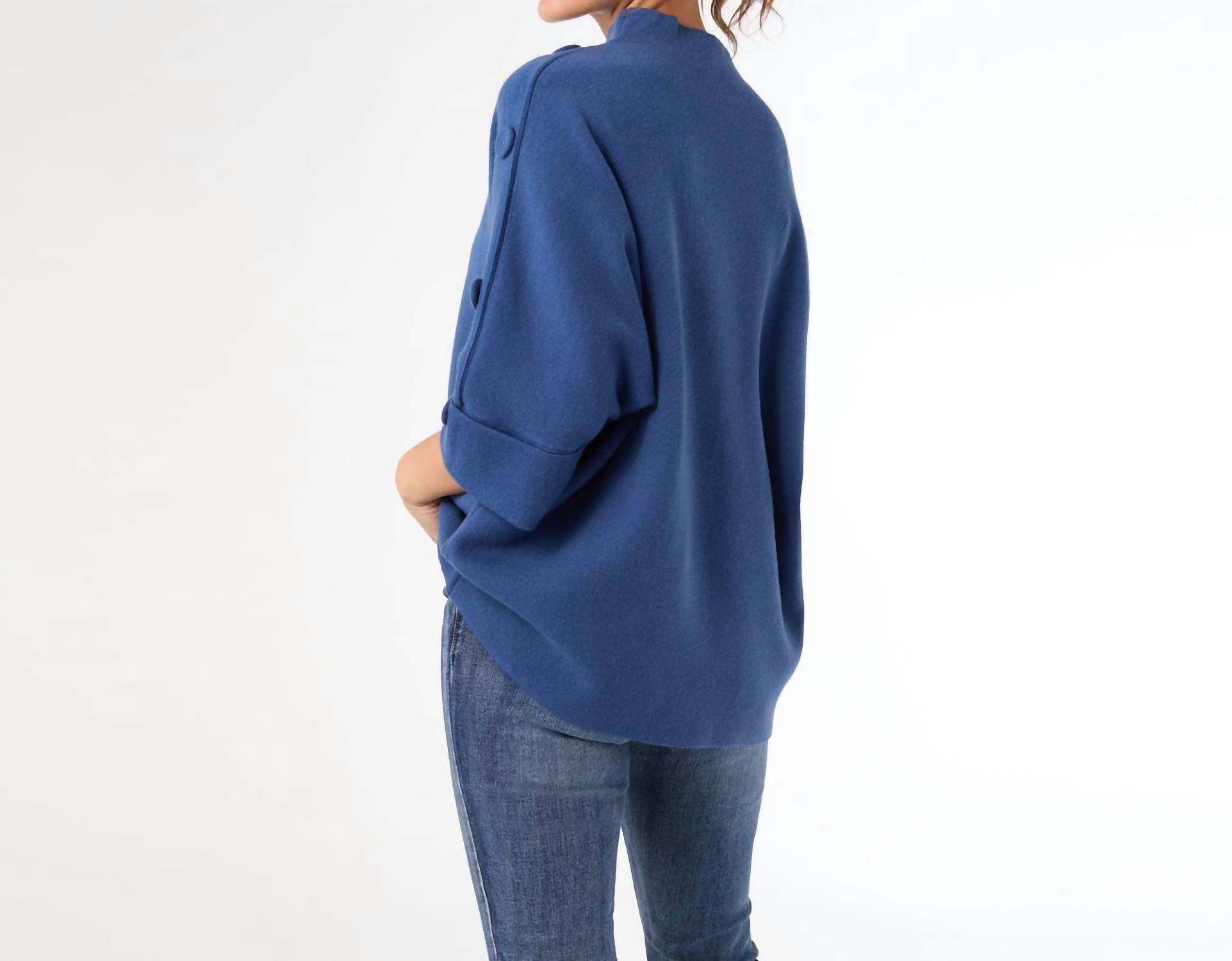 Coco + Carmen - Funnel Neck Sweater with Button Detail