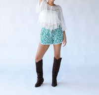 Free People - Bali Midnight Rain Lace Trim Top