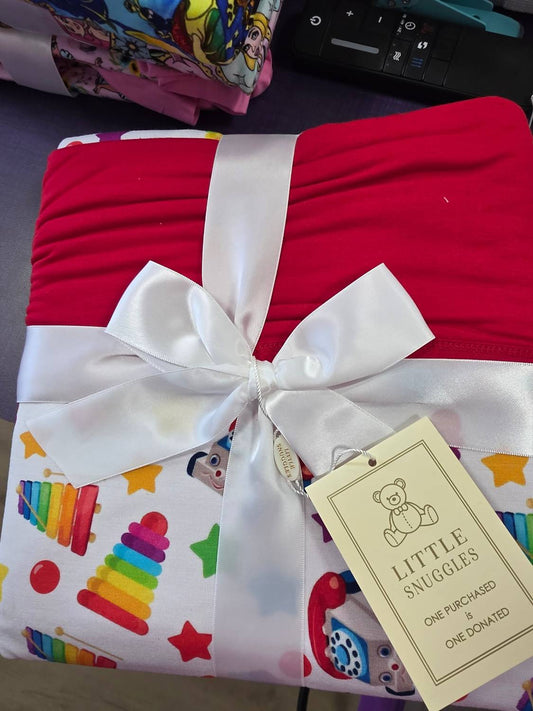 Charlies Project - Kids Vintage Toys Bamboo Blanket