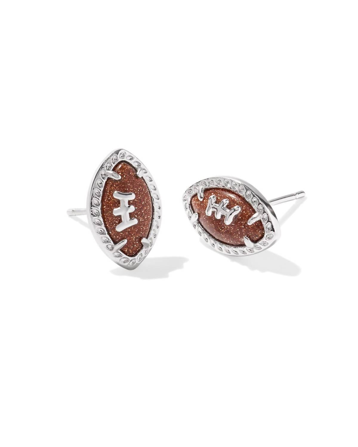 Kendra Scott Women's Football Stud Earrings in silver - women's jewelry