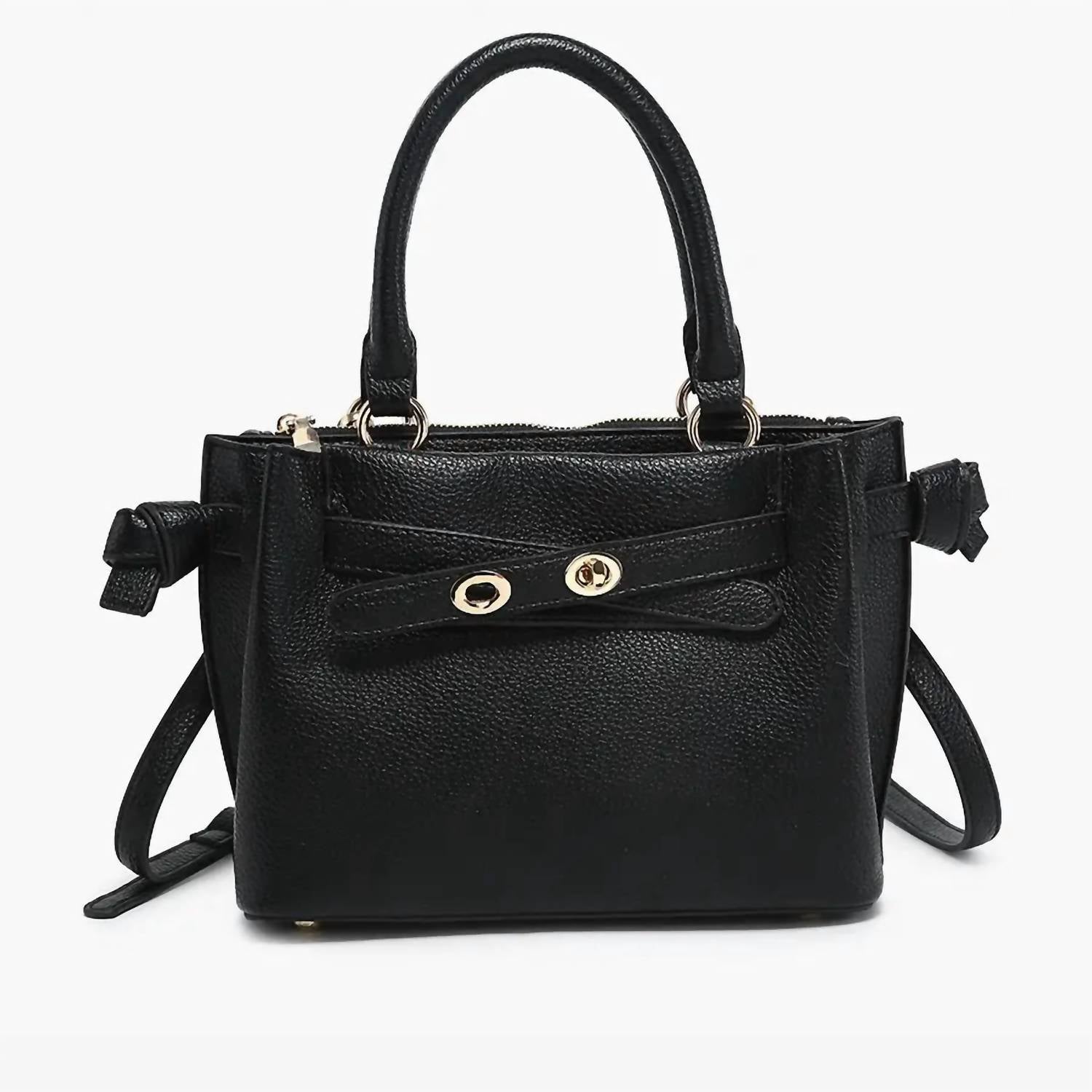 Jen & Co. - Women's Dual Compartment Satchel With Twist-lock Strap Bag