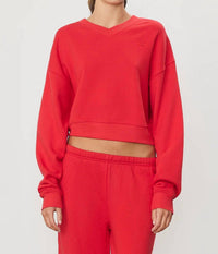 Eterne - Cropped V-neck Sweatshirt