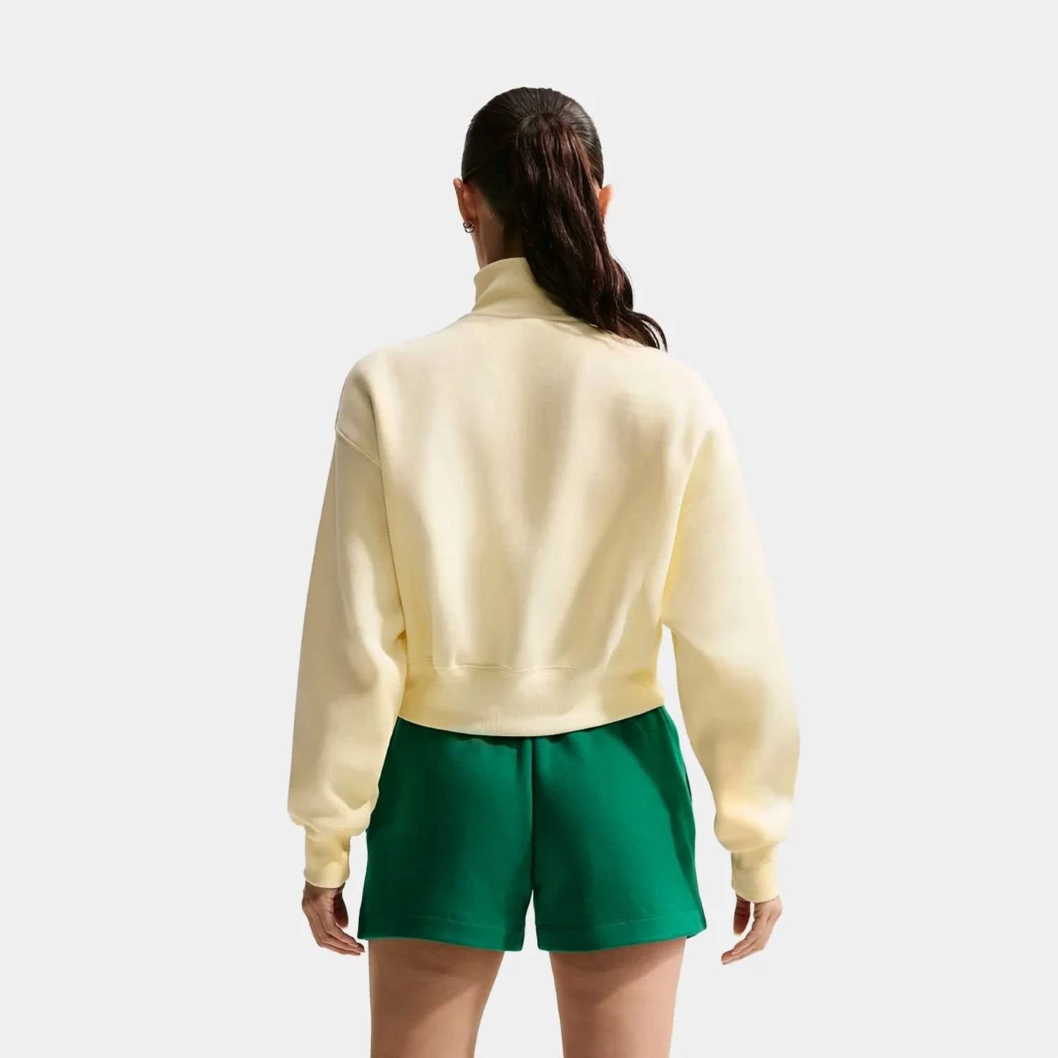 Nike - Phoenix Fleece 1/4-zip Cropped Sweatshirt