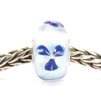 Trollbeads Women's Flower Glass Bead Charm in blue - women's accessory - detail view