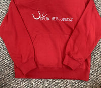 Cruel Girl Jeans Pullover Hoodie in red - kids' shirt - detail view
