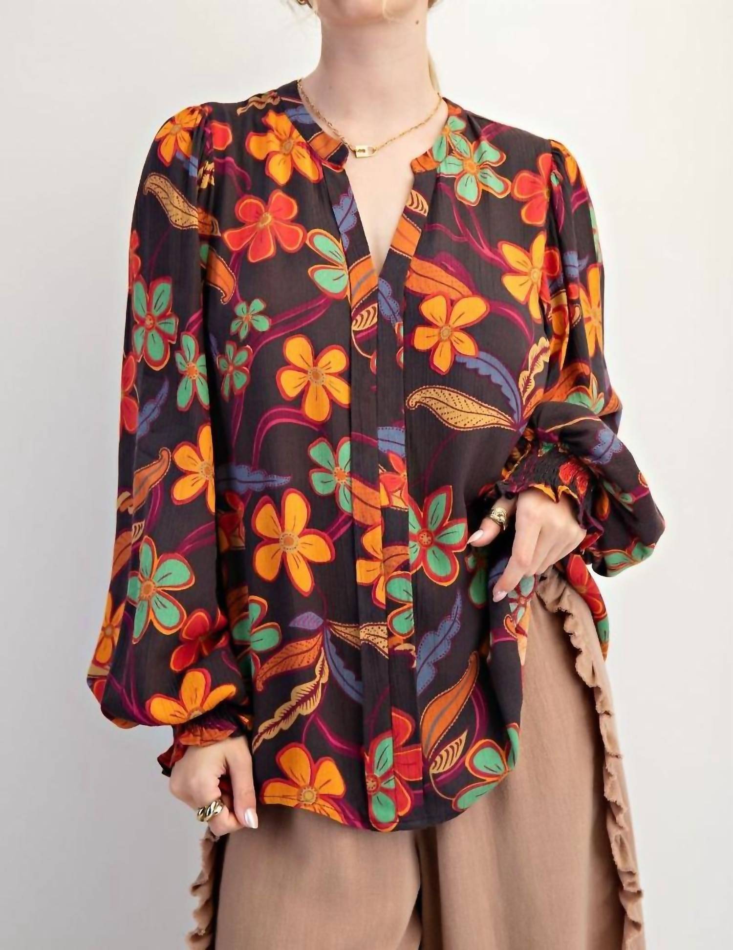Easel - Flower Child Top