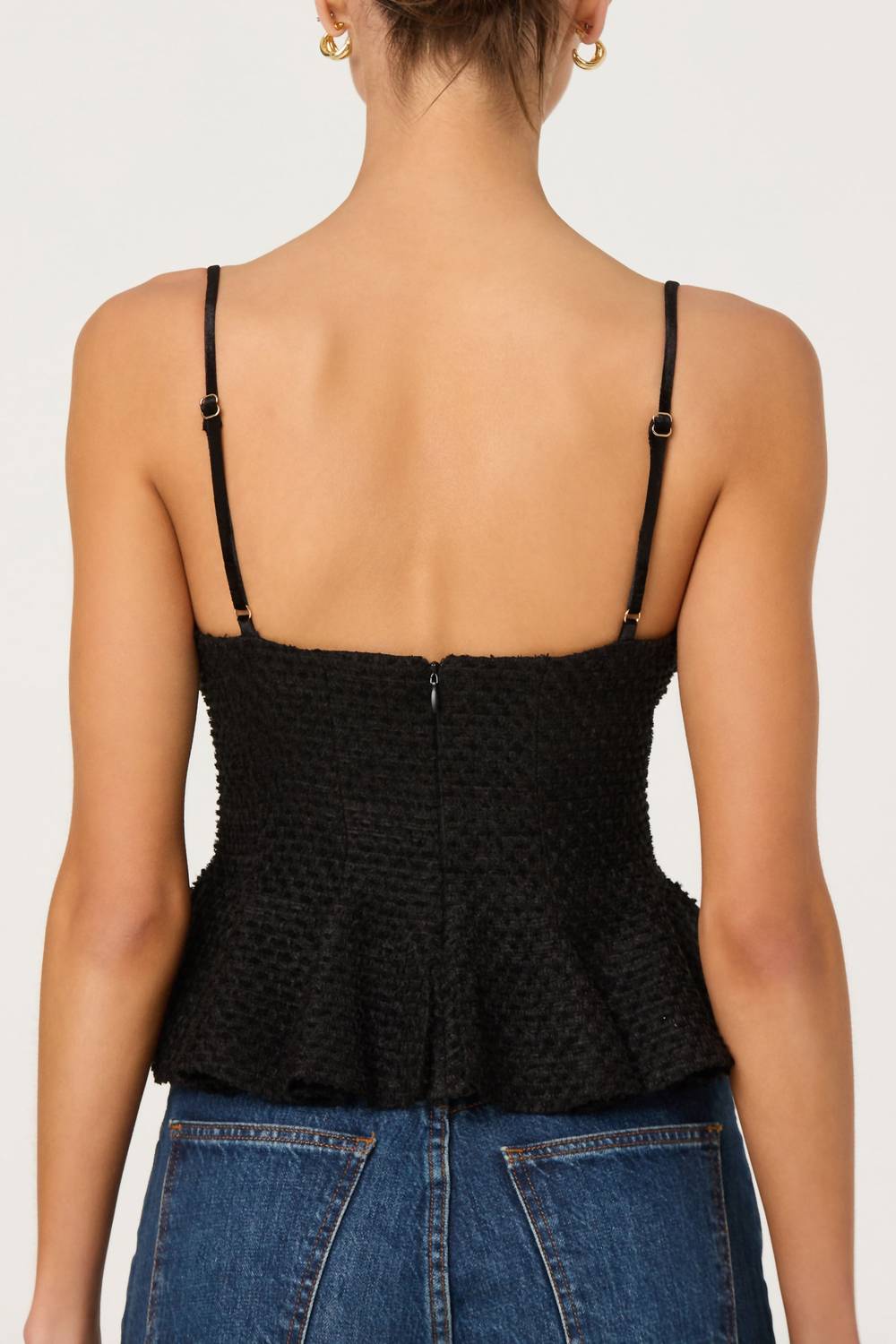 Astr - Paislee Sweetheart Peplum Top
