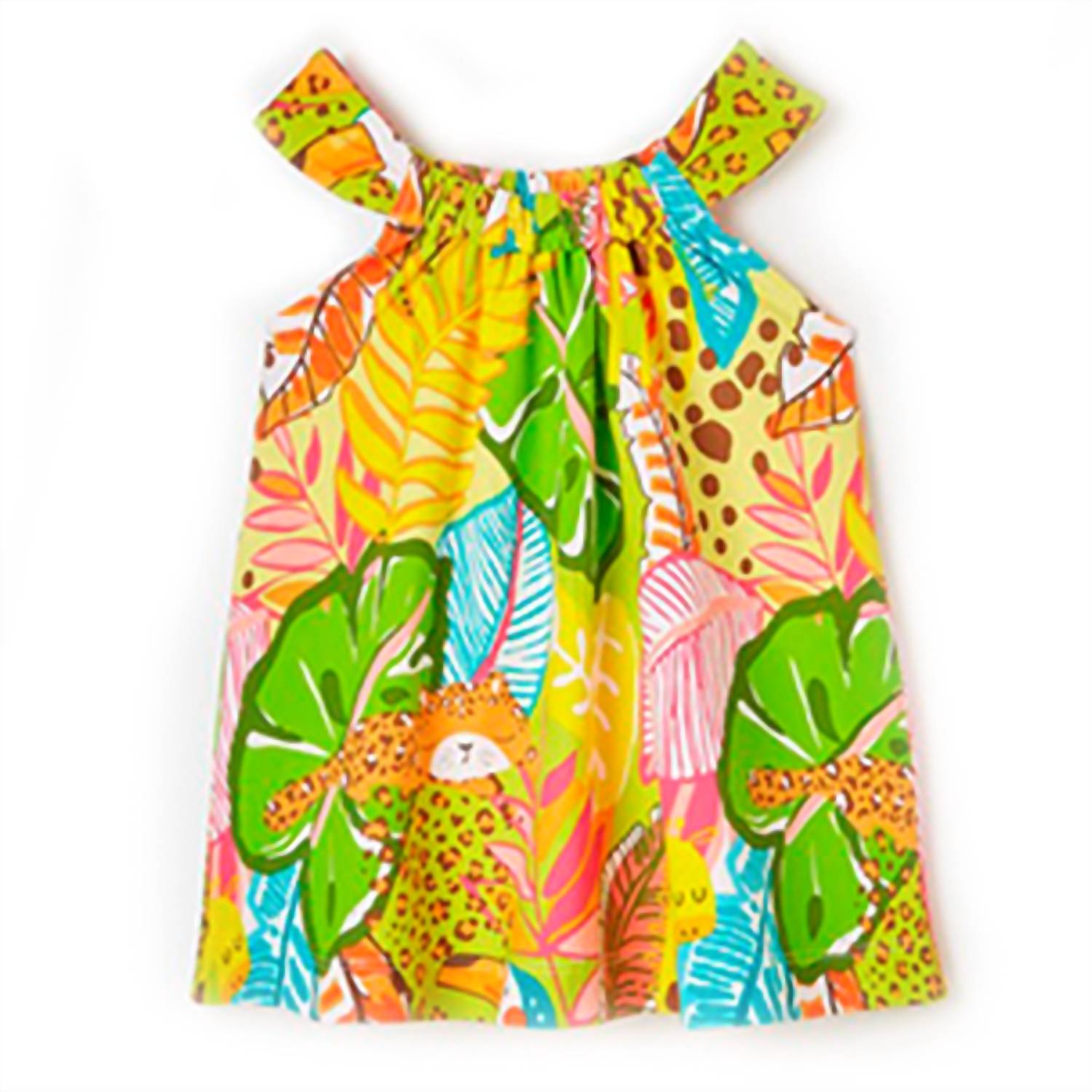 Mayoral - Bright Colored Leaves Printed Dress