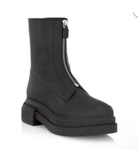 STUART WEITZMAN Women's Charli Zip Sport Leather Boots in black - women's shoe - detail view