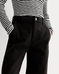 Everlane Utility High Rise Wide Leg Pants in black - women's pants - alternate view