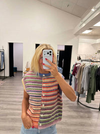 Wishlist - Rainbow Stripe Sweater Vest
