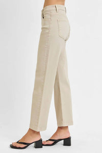Risen - Serena Tummy Control Mid Rise Ankle Straight Jeans