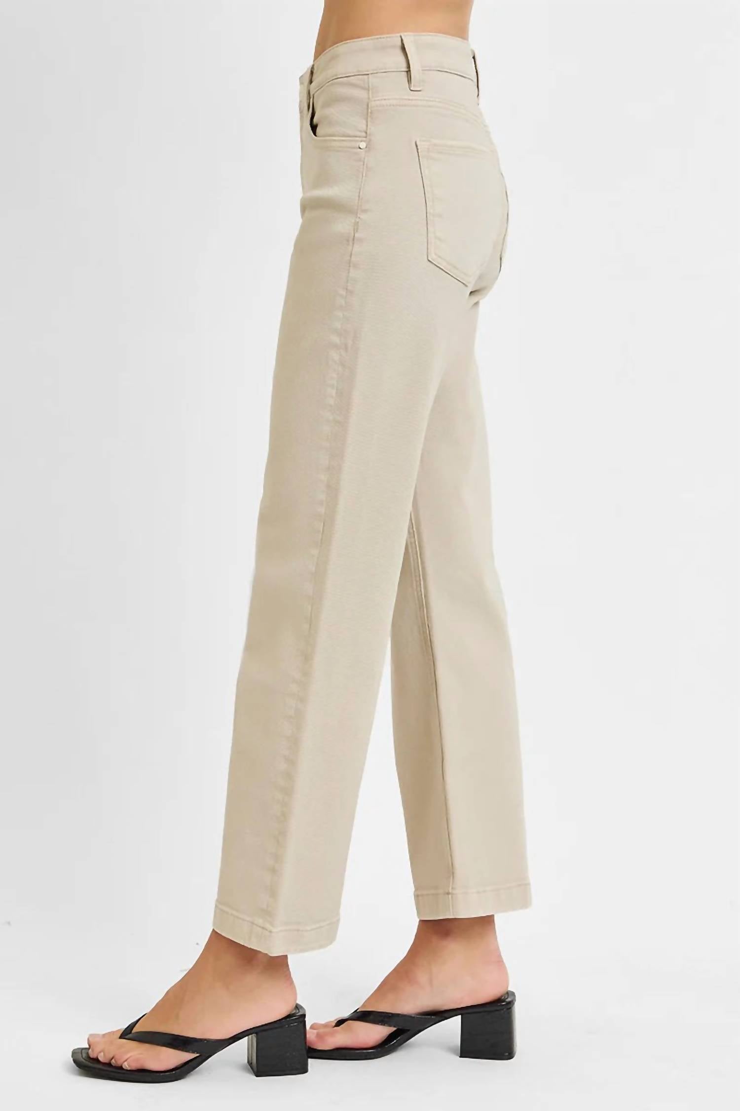 Risen - Serena Tummy Control Mid Rise Ankle Straight Jeans