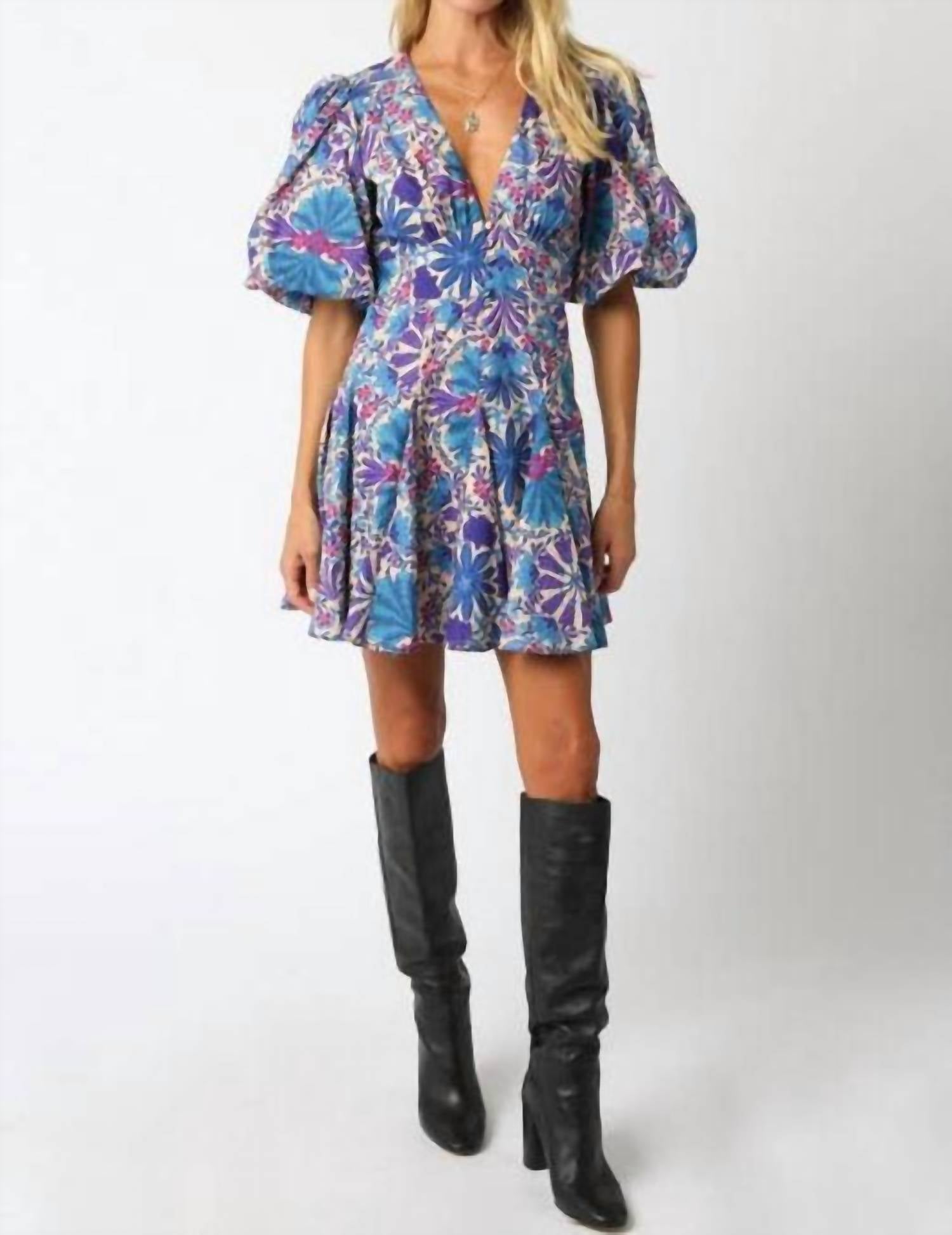 Olivaceous - Diya Floral Dress
