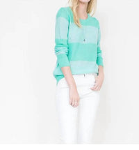Quinn - Sequin Stripe Crew Neck Sweater