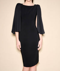 Joseph Ribkoff - Pleated Sleeve Sheath Dress
