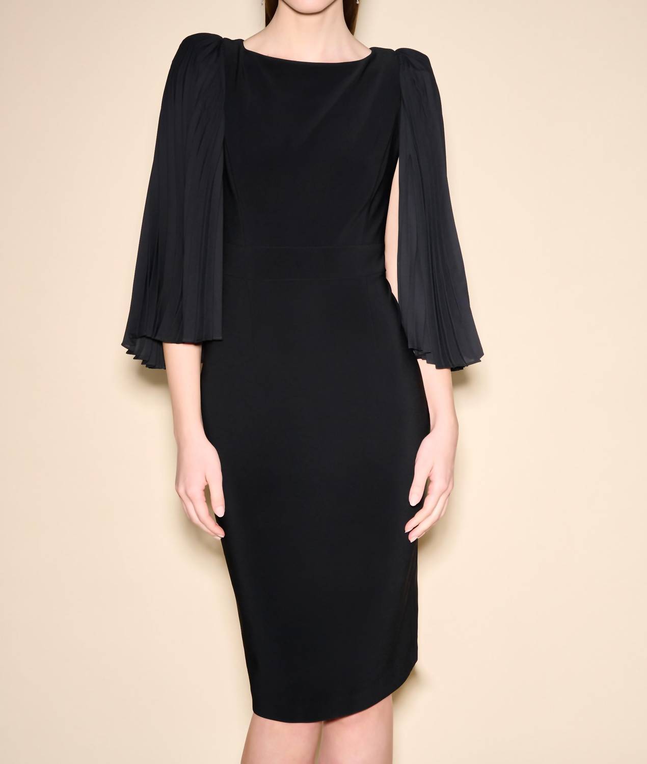 Joseph Ribkoff - Pleated Sleeve Sheath Dress