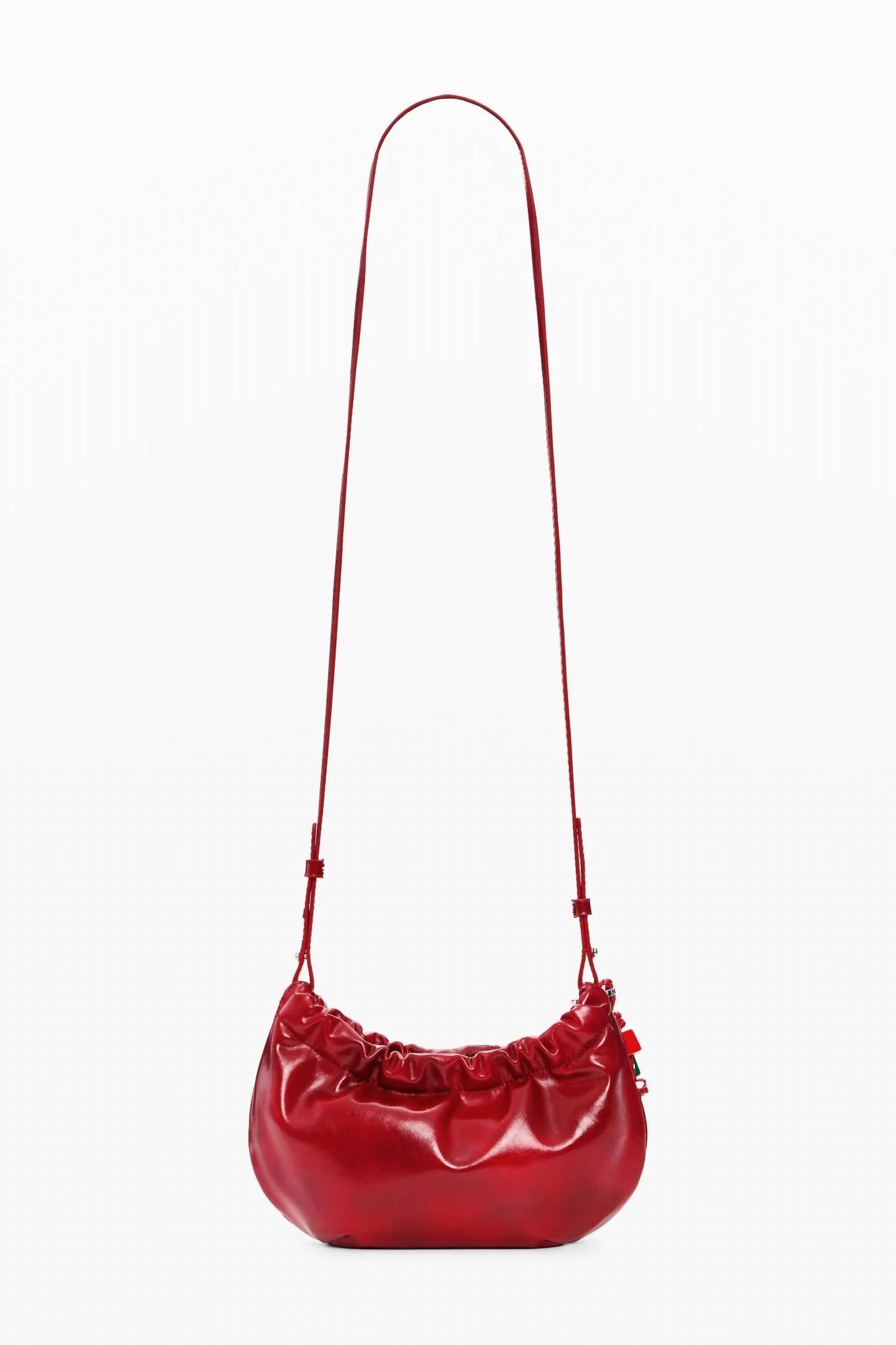 Desigual Women's Small Logo Crossbody Bag in red - women's bag - detail view