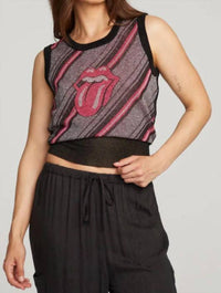Chaser - Rolling Stones Tongue Stripes Top