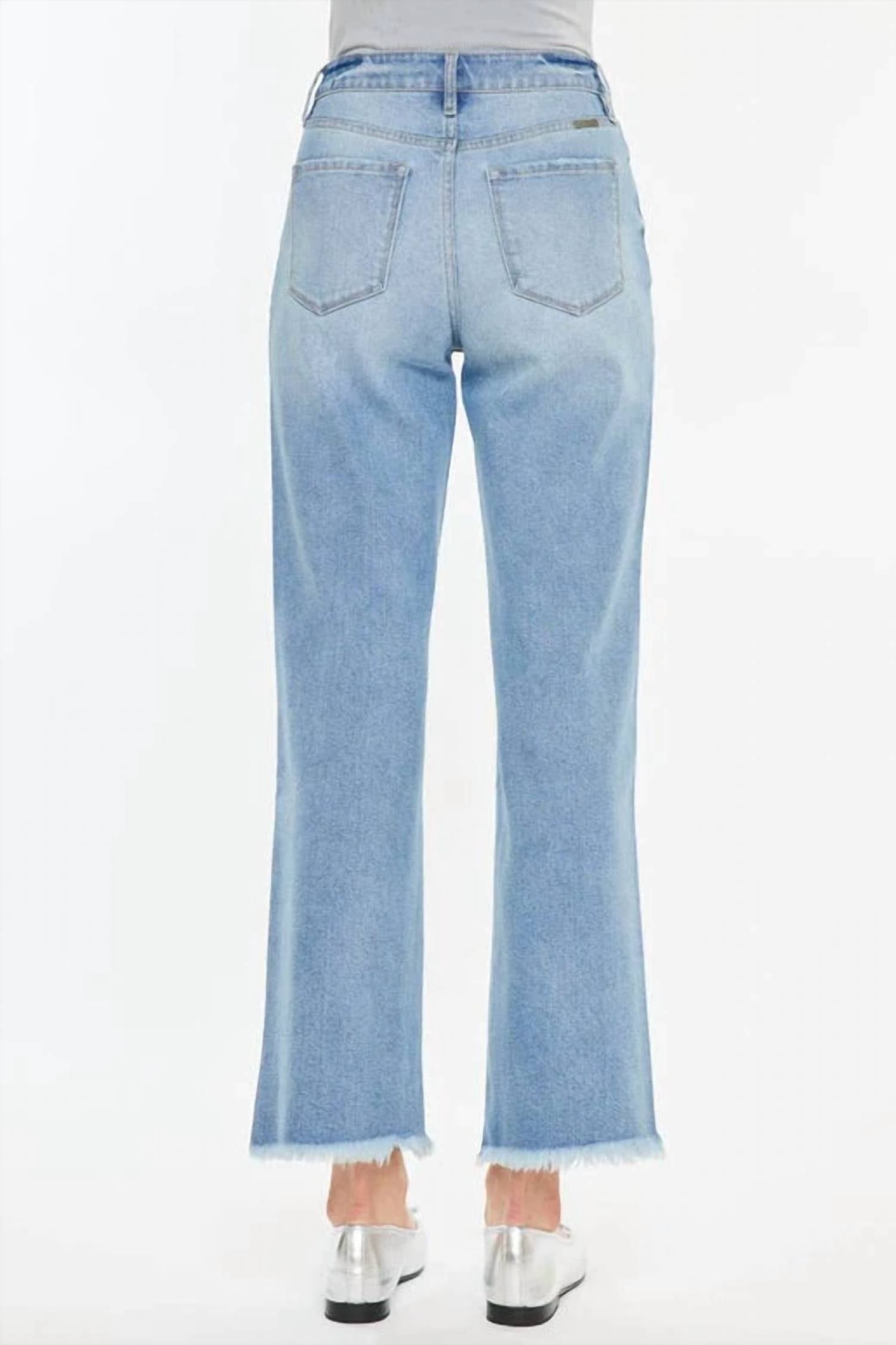 Kancan - Bri High Rise Slim Wide Leg Jeans