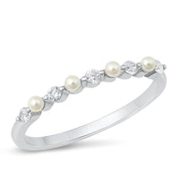 Starlette Women's Rose Stackable Ring in silver - women's jewelry