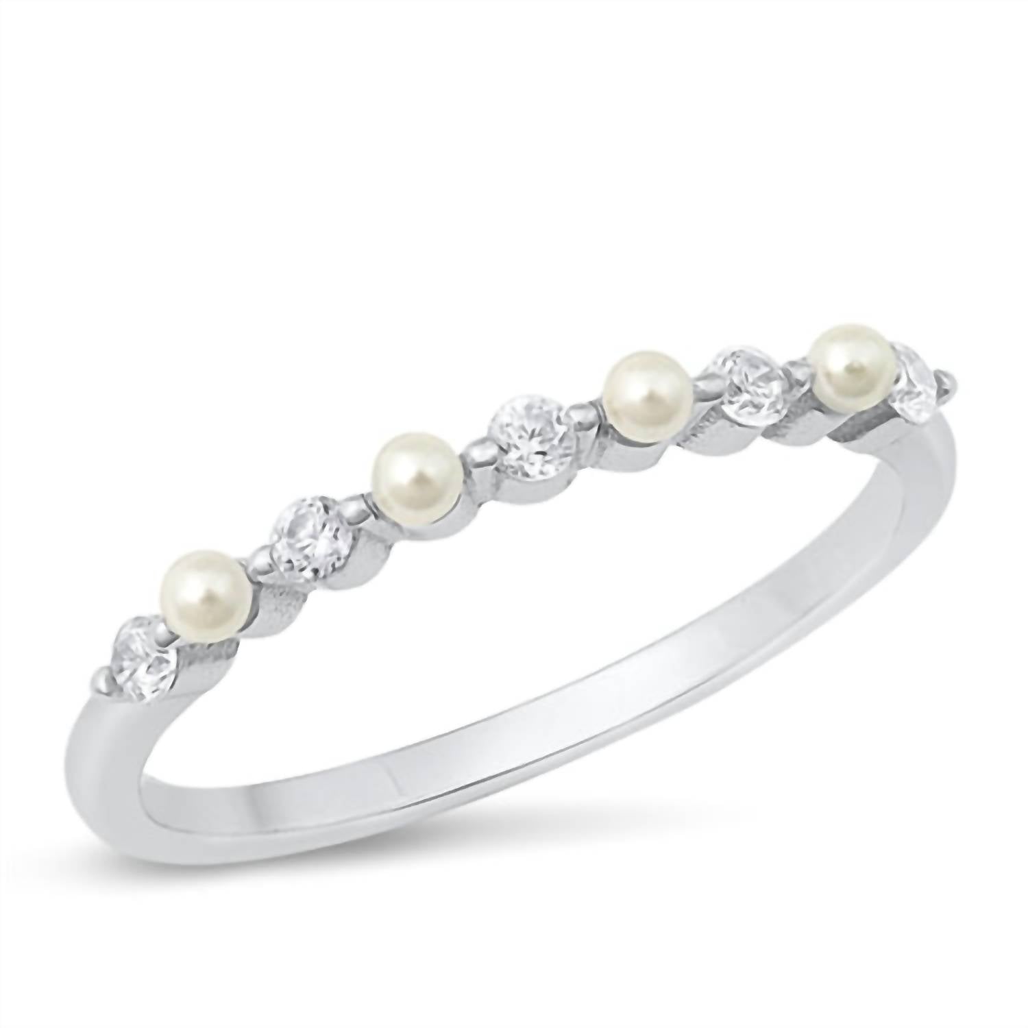 Starlette Women's Rose Stackable Ring in silver - women's jewelry